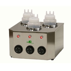 Aparat incalzit topping cu 3 sticle dispenser