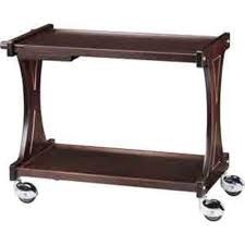 Carucior pentru servire cu structura din lemn masiv, 860x550 mm