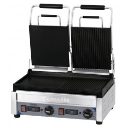 Contact grill panini sandwich dublu1/2 neted- 1/2 striat cu temporizator