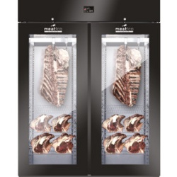 Dulap frigorific cu 2 usi din sticla pentru maturare carne, 300kg, STG MEAT 1500 BLACK