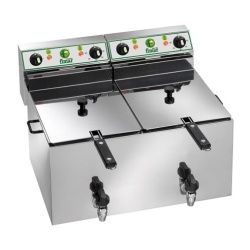 Friteuza electrica profesionala 8+8 litri cu robinet