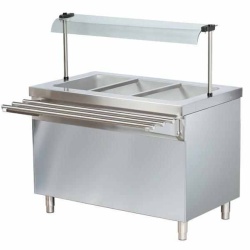 Bain marie cu suport deschis, 3xGN1/1