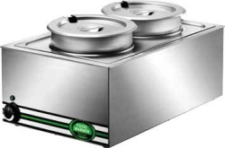 Bain Marie , temperatura diferentiata, 1/1 cu 2 tigai de 8 lt.
