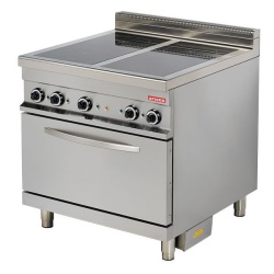 Masina de gatit electrica cu 4 plite si cuptor GN 2/1