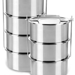 Oala inox suprapusa pentru transport mancare 4X7,4 lt