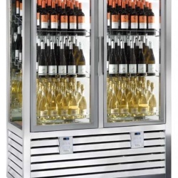 Vitrina frigorifica verticala pentru vinuri, 2 usi 848 L