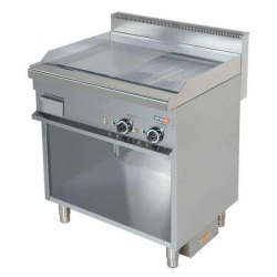 Fry top electric cu suprafata neteda/striata cromata