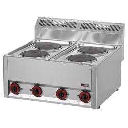 Masina de gatit electrica, 4 plite, 400V de banc