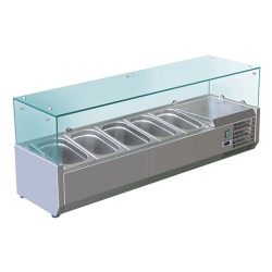 Vitrina ingrediente pizza 4 GN 1/3+1GN 1/2