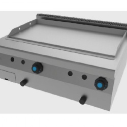 Fry top pe gaz de banc, cu suprafata neteda, 800x600 mm