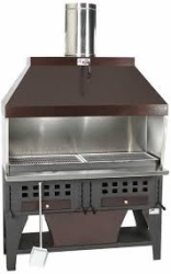 Gratar profesional pe carbuni cu 3 tavi reglable 510x420 mm