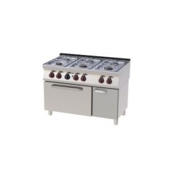 Masina de gatit pe gaz cu 6 arzatoare si cuptor gaz GN2/1