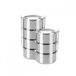 Oala inox suprapusa pentru transport mancare 4X7,4 lt