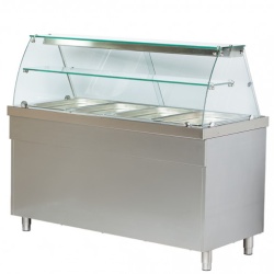 Saladeta cu dulap deschis si vitrina, 4xGN1/1