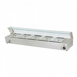 Vitrina bain-marie, 5xGN1/2