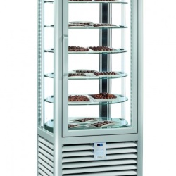 Vitrina frigorifica verticala de prezentare pentru ciocolata cu 1 usa, 427 L