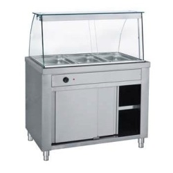 Bain marie electric cu dulap si vitrina 4x GN1/ 1