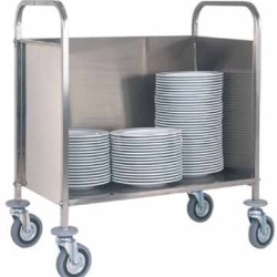 Carucior pentru 200 farfurii din inox