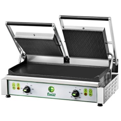 Contact grill 480×230 mm cu placa dubla neteda