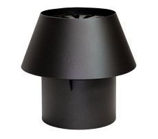 Element terminal evacuare negru, h 235 mm