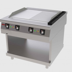 Fry top electric cu suprafata neteda/striata 900 x 1000 mm