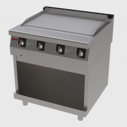Fry top electric cu suprafata striata si suport neutru
