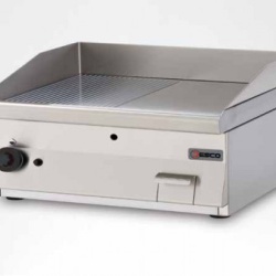 Gratar Fry-top electric dublu, cromat, neted-striat