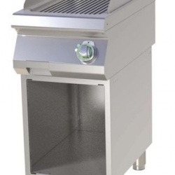 Grill simplu electric cu placa striata, pe suport deschis
