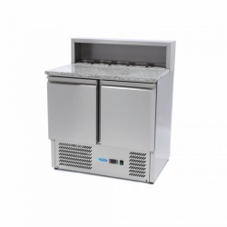 Masa frigorifica pentru pizza cu doua usi, 5xGN1/6