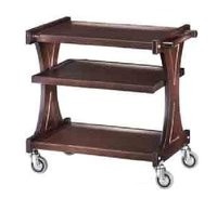 Carucior pentru servire, lemn masiv, 3 polite, 1060x550 mm