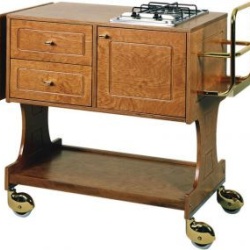 Carucior servire cu sistem de flambare, 1450x580 mm