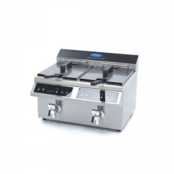 Friteuză cu inducție 2 x 8 L, cu robinet