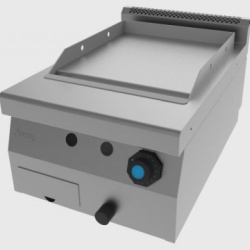 Fry top de banc, cu suprafata neteda, pe gaz, 400x600 mm