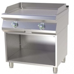 Grill dublu electric cu placa neteda, pe suport deschis