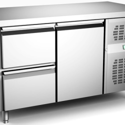 Masa frigorifica ventilata GN 1/1 - 600x400 cu o usa si 2 sertare