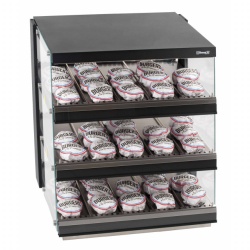 Vitrina calda de expunere tip KFC , 80 cm -3 rafturi