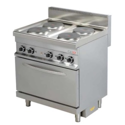 Masina de gatit electrica cu 4 plite rotunde si cuptor