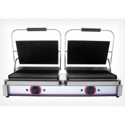 Toaster dublu cu mecanism prin apasare pe placi striate, 840x310mm