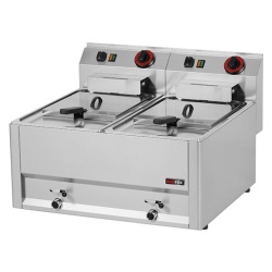 Friteuza electrica profesionala 2×8 litri 230V de banc