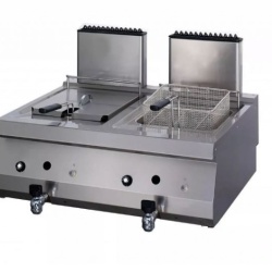 Friteuza dubla pe gaz 2 x 12 L
