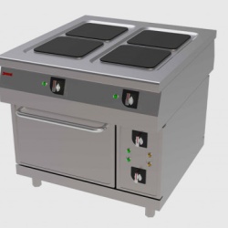 Masina de gatit electrica cu 4 plite patrate si cuptor