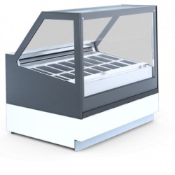 Vitrina frigorifica pentru inghetata CUBE 2 DEEP ICE, 14 cuve 165x360 mm