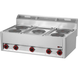 Masina de gatit electrica, 5 plite, 400V de banc