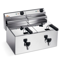Friteuza electrica Felsinea 8+8 litri cu robinet
