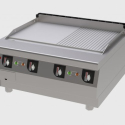 Fry top electric cu suprafata neteda/striata 800 x 750 mm