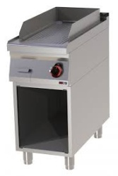 Fry top electric cu suprafata striata si suport deschis