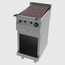 Grill cu roca vulcanica pe gaz cu suport deschis
