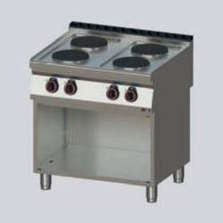 Masina de gatit electrica 4 plite rotunde cu suport deschis