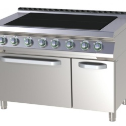 Masina de gatit electrica 6 plite cu cuptor GN 2/1