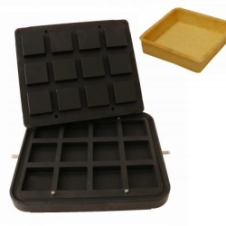 Placa aparat tarte, 12 forme patrate 72x72mm